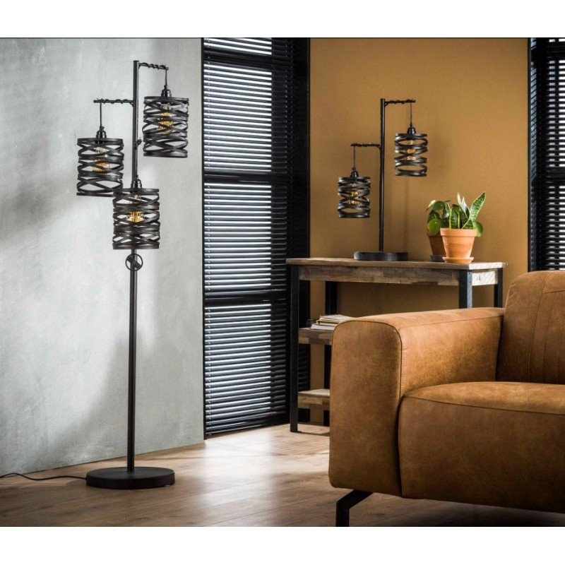 ZI Floor lamp 3L spindle, slate grey